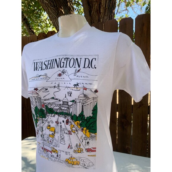 Vintage 80s Spring Ford wear Washington DC graphic tee tshirt M runs Smaller - Picture 3 of 8